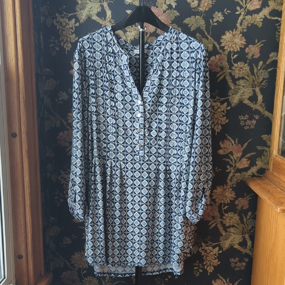 Westport 3/4 Sleeve Stretch Blouse Abstract Print Size Women's 2XL